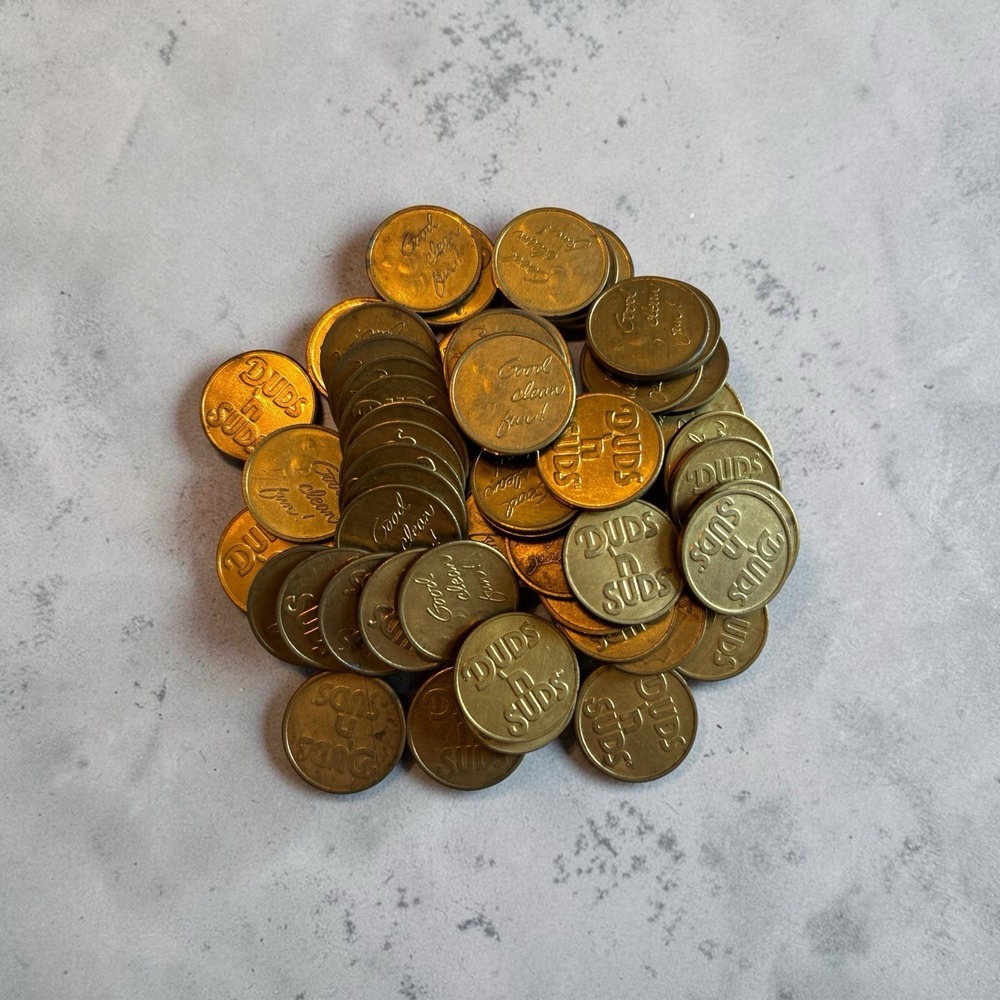 Vintage Suds N Duds Coin Laundry Tokens lot of 54